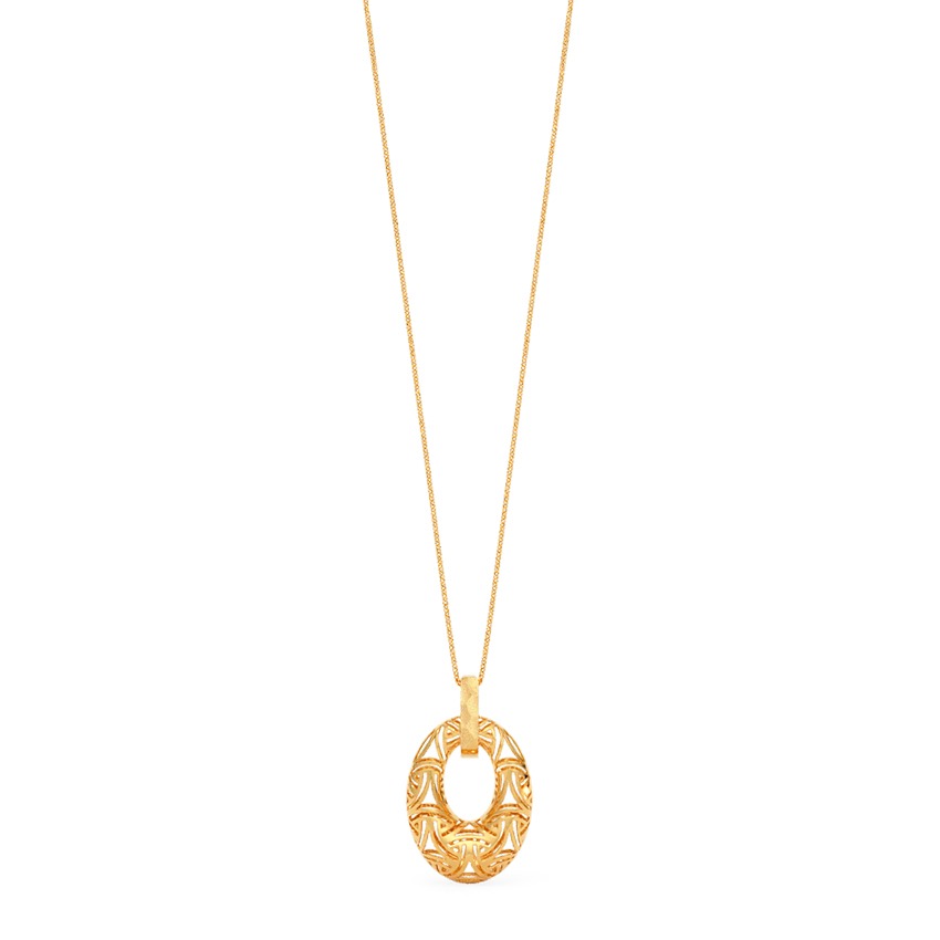 Lattice Wreath 22KT Gold Pendant