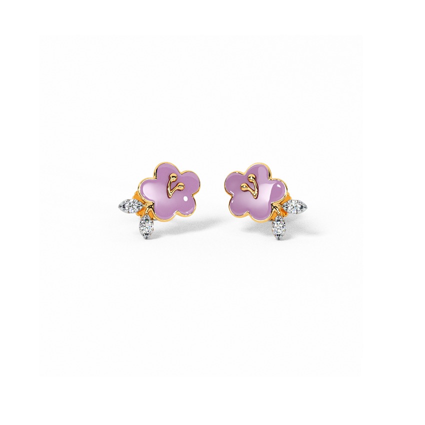 Disney's Lion King Purple Bloom Kids Diamond Stud Earrings