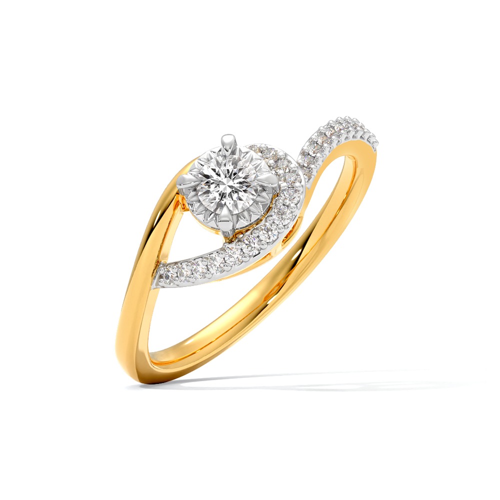 Trendy Curve Diamond Ring