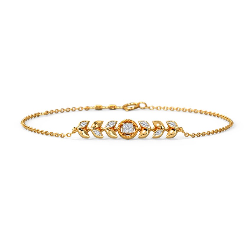 Wondrous Leafy Diamond Bracelet