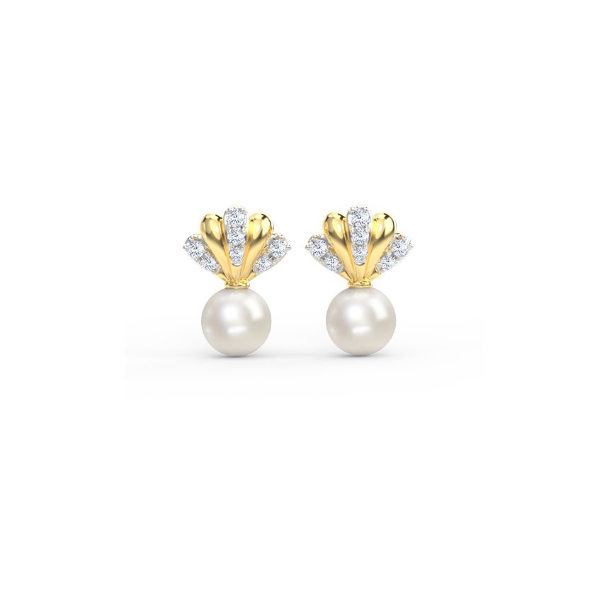 Streak Pearl Stud Earrings
