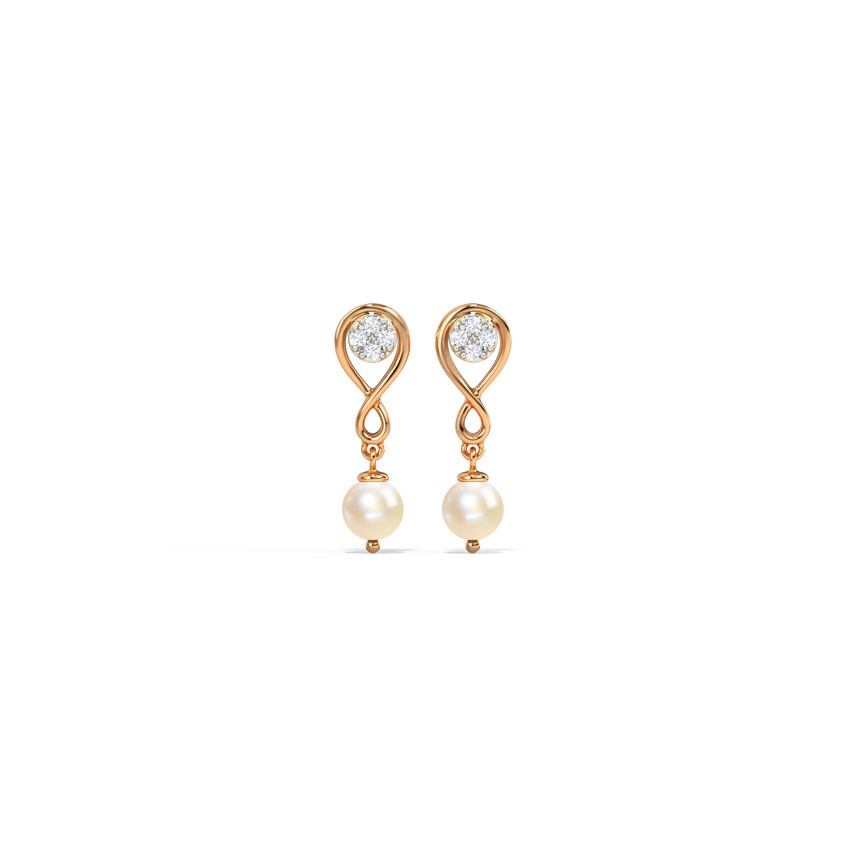 Infinity Pearl Drop Earrings
