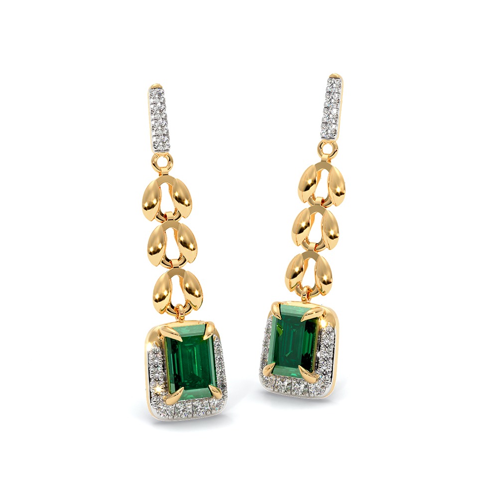 Waveborn Crest Gemstone Drop Earrings