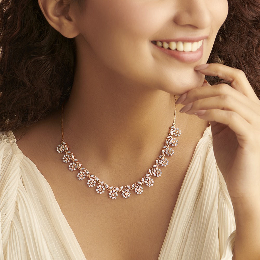 Crystal Crest Diamond Necklace