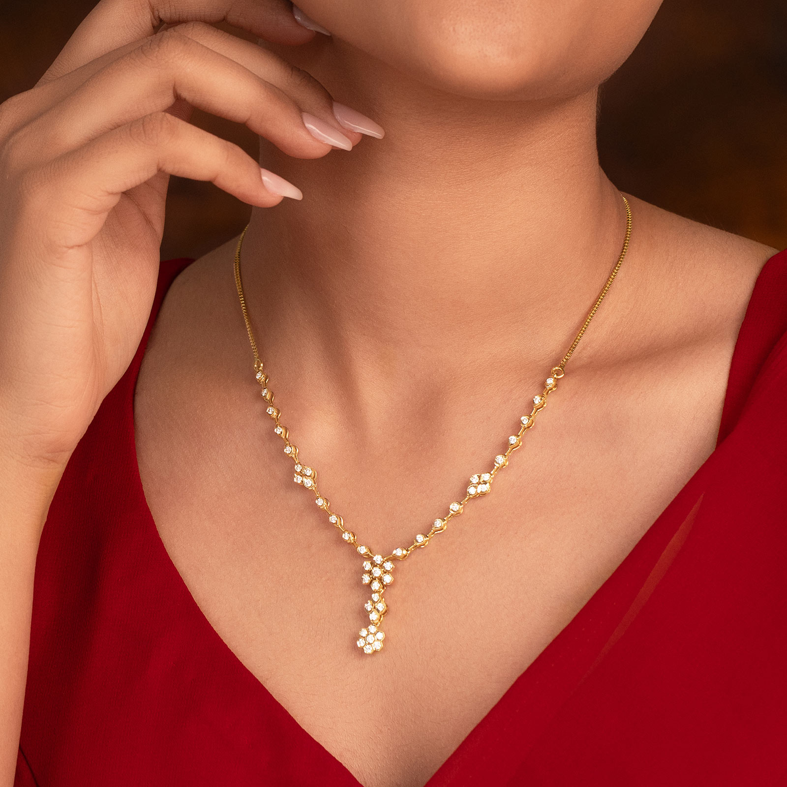 Elu 22k Gold and Diamond Necklace