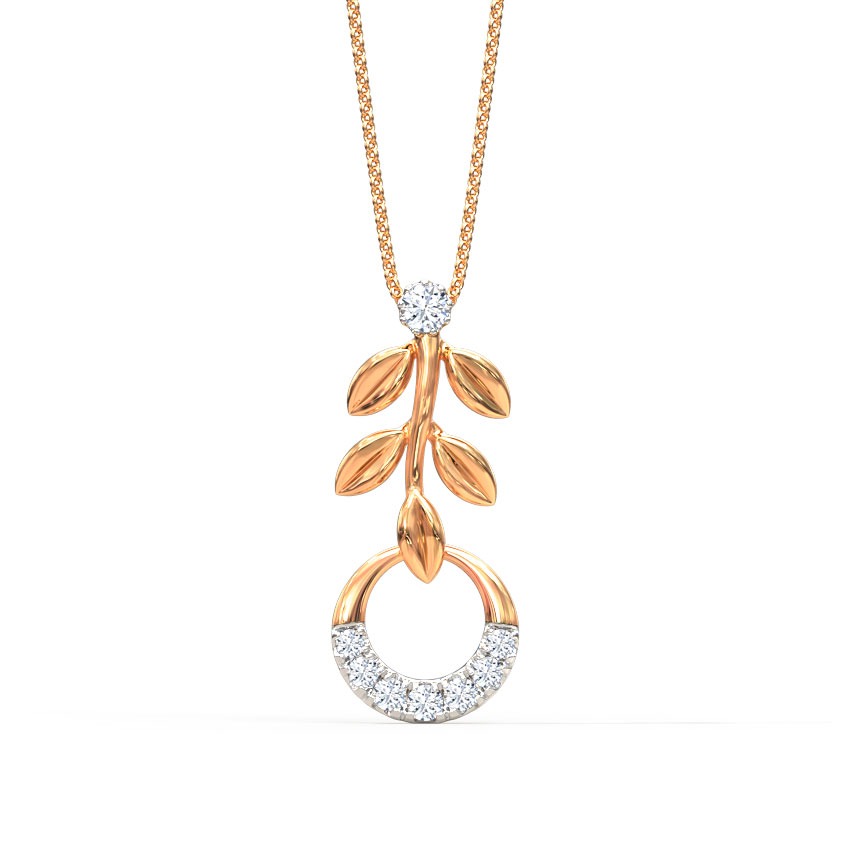 Encircle Fern Diamond Pendant