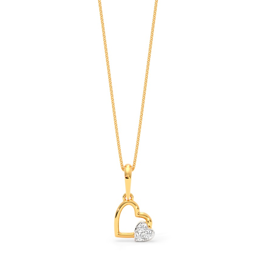 Sweet Hearts 9KT Diamond Pendant