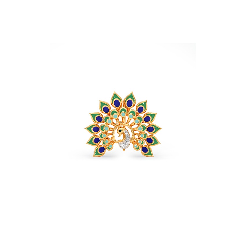 Peacock Diamond Convertible Brooch Pendant