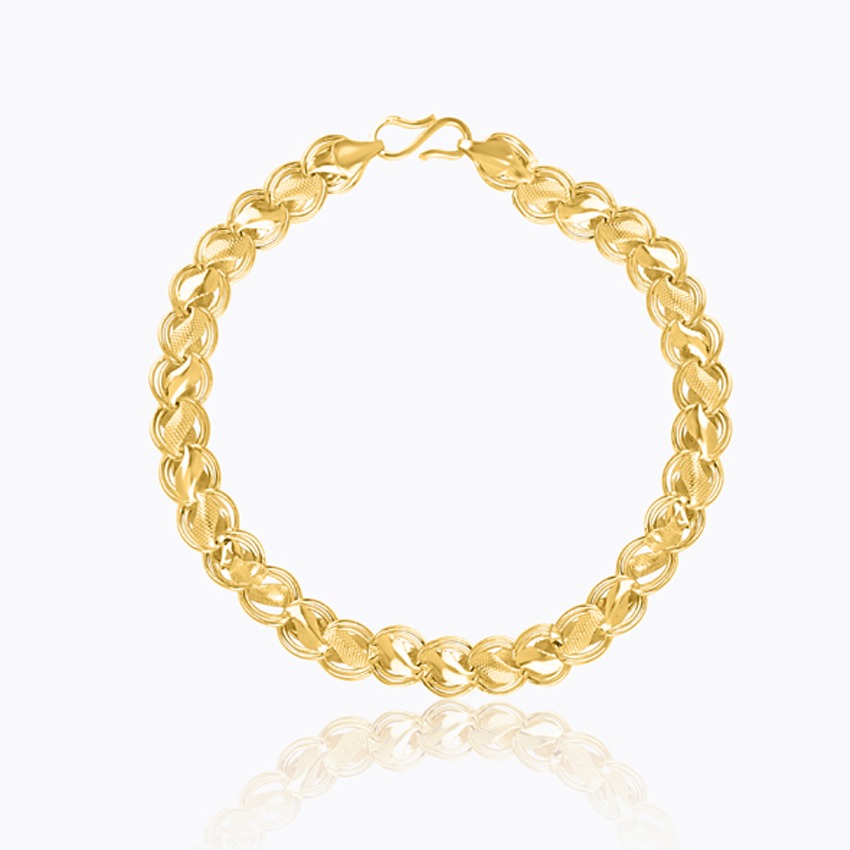 Lotus 22Kt Gold Men's bracelet