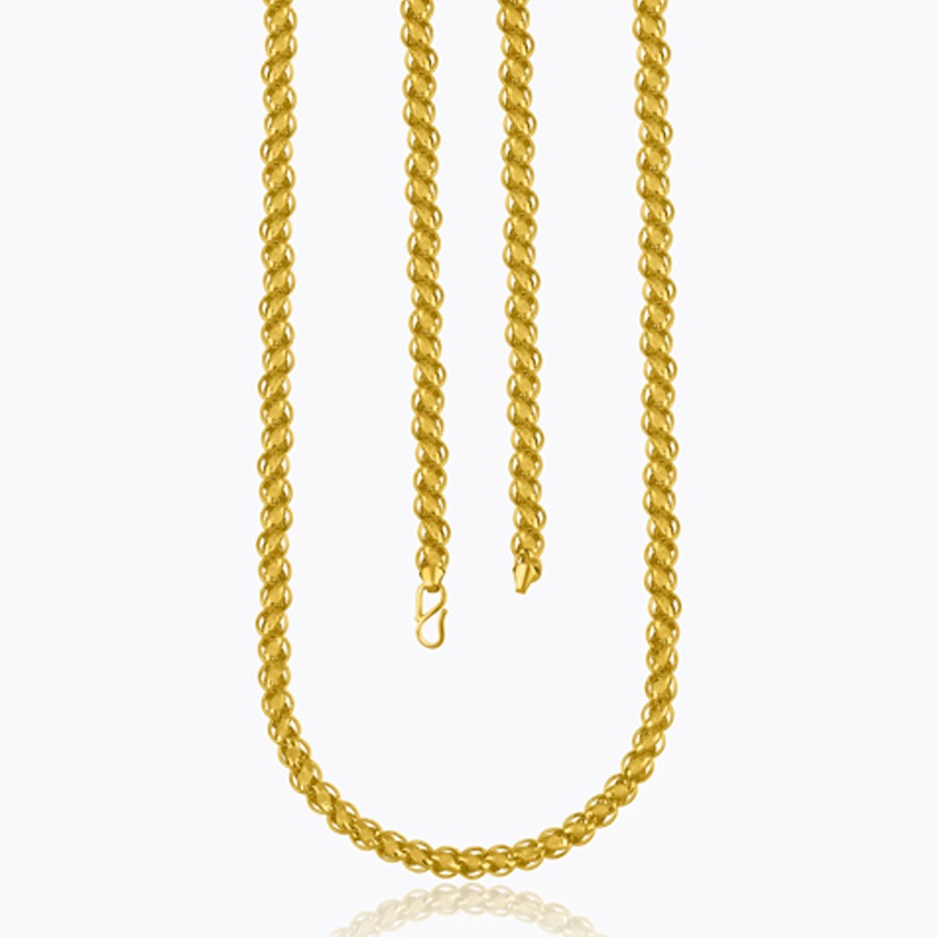 Radiant Lotus 22Kt Gold Unisex Chain