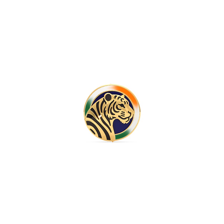 Royal Bengal Tiger Gold Convertible Brooch Pendant