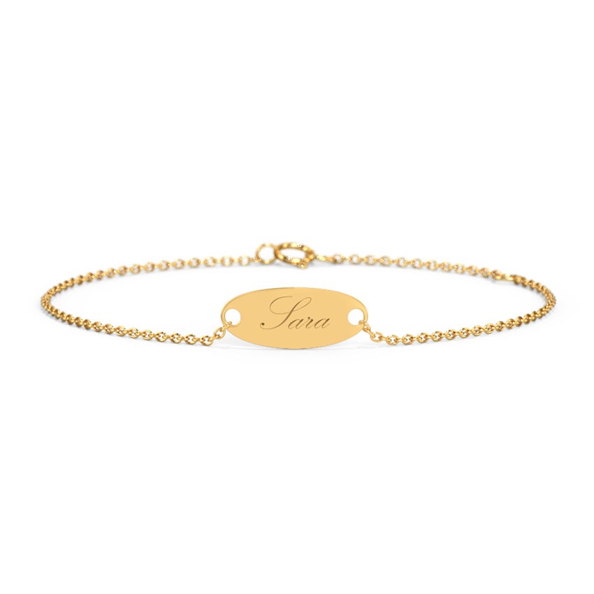 Carola Engrave Baby Gold Bracelet
