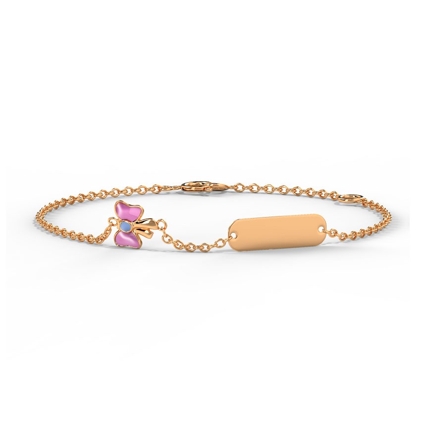 Bow Personalised Kids' Gold Bracelet