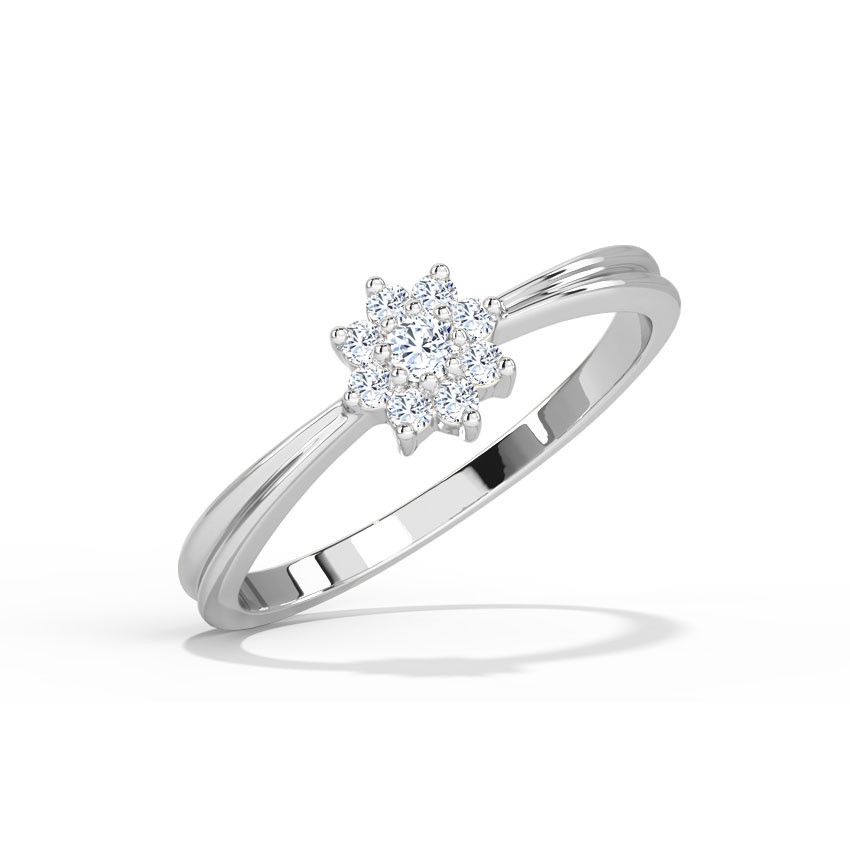 Fanny Cluster Platinum Ring