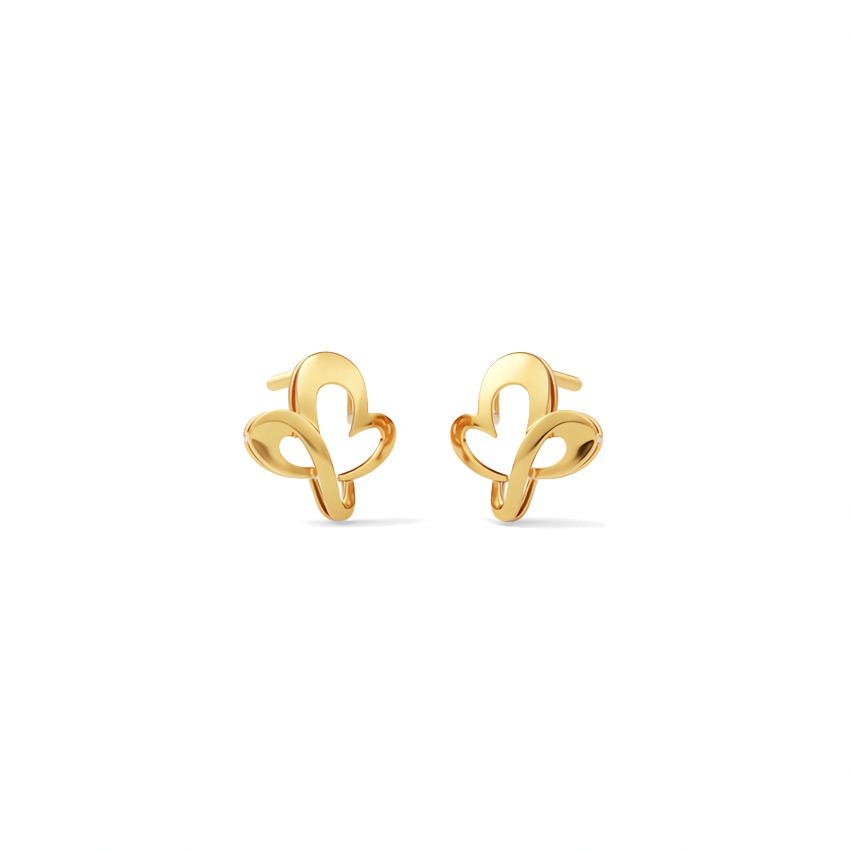 Brisha 22KT Gold Stud Earrings