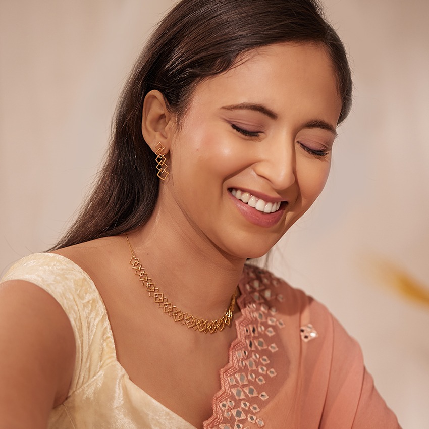 Soma Spark 22KT Gold Necklace Set