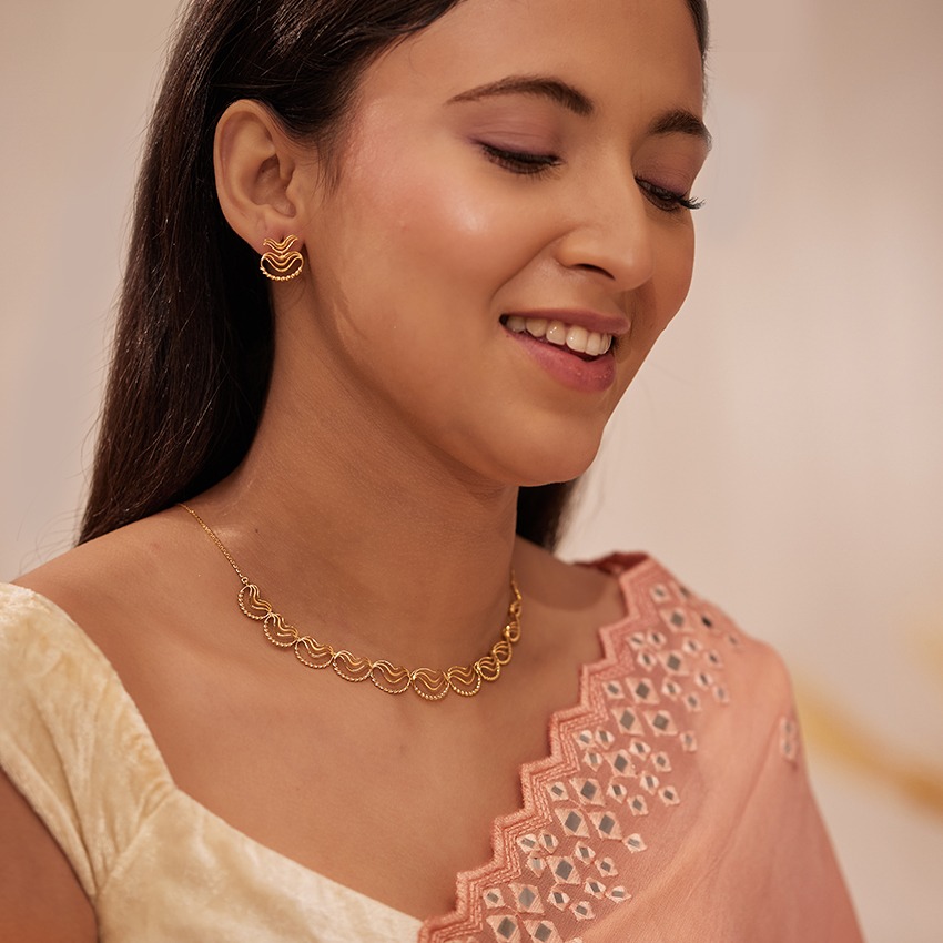 Padmini Pristine 22KT Gold Necklace Set