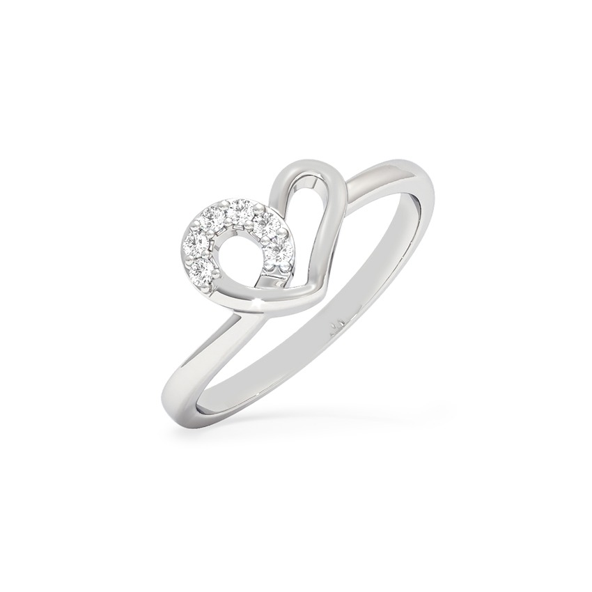 Heart 925 Silver Diamond Ring