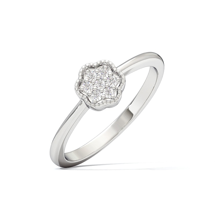 Fleur 925 Silver Diamond Ring