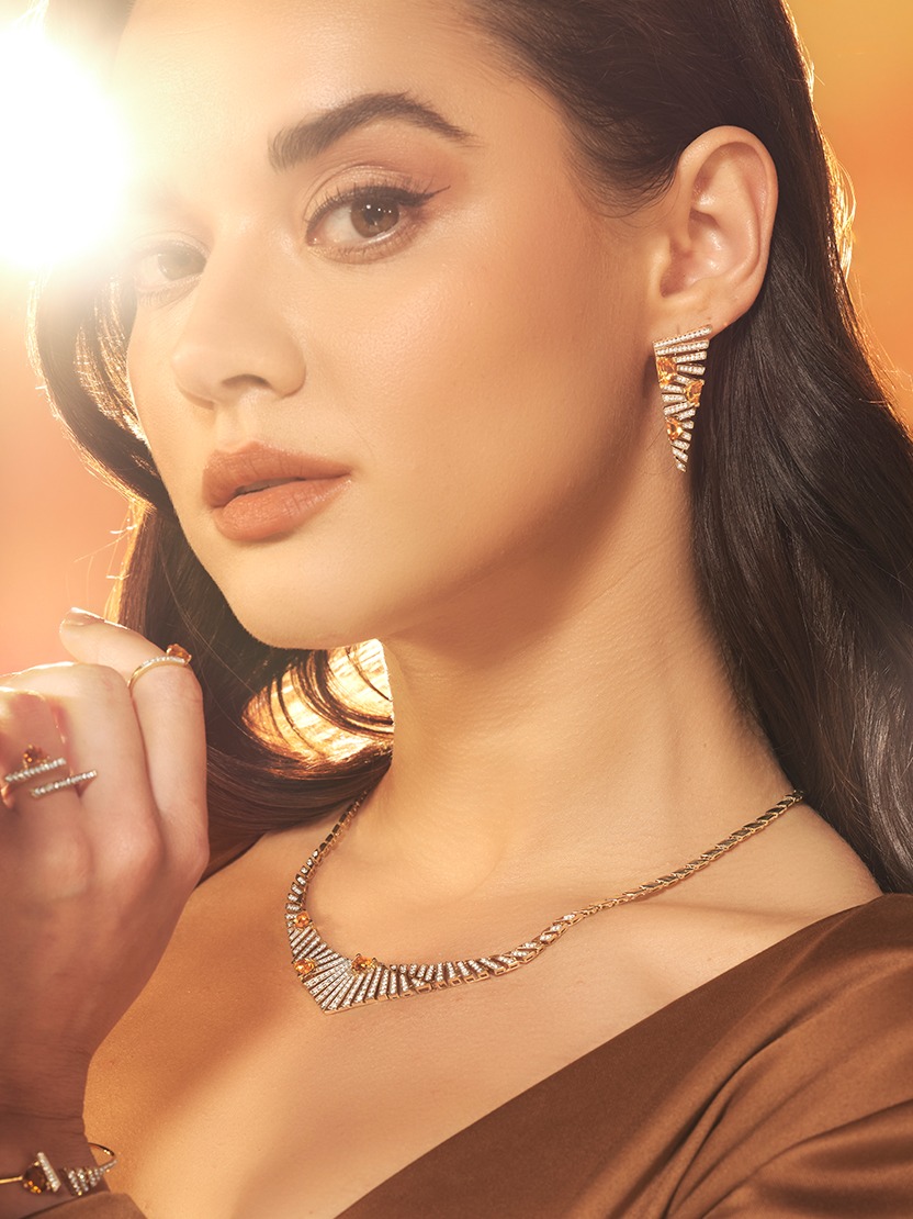 Caratlane SOL citrine gemstone necklace