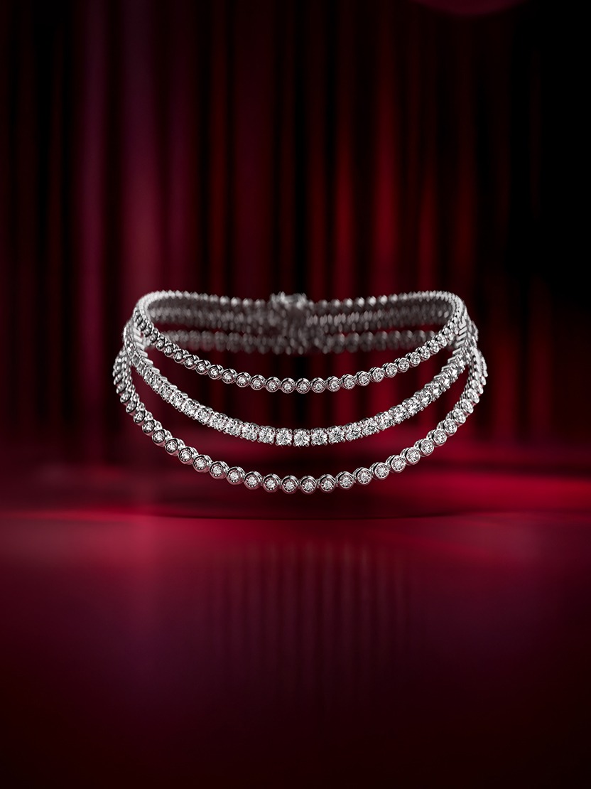 Eternity tennis diamond necklace