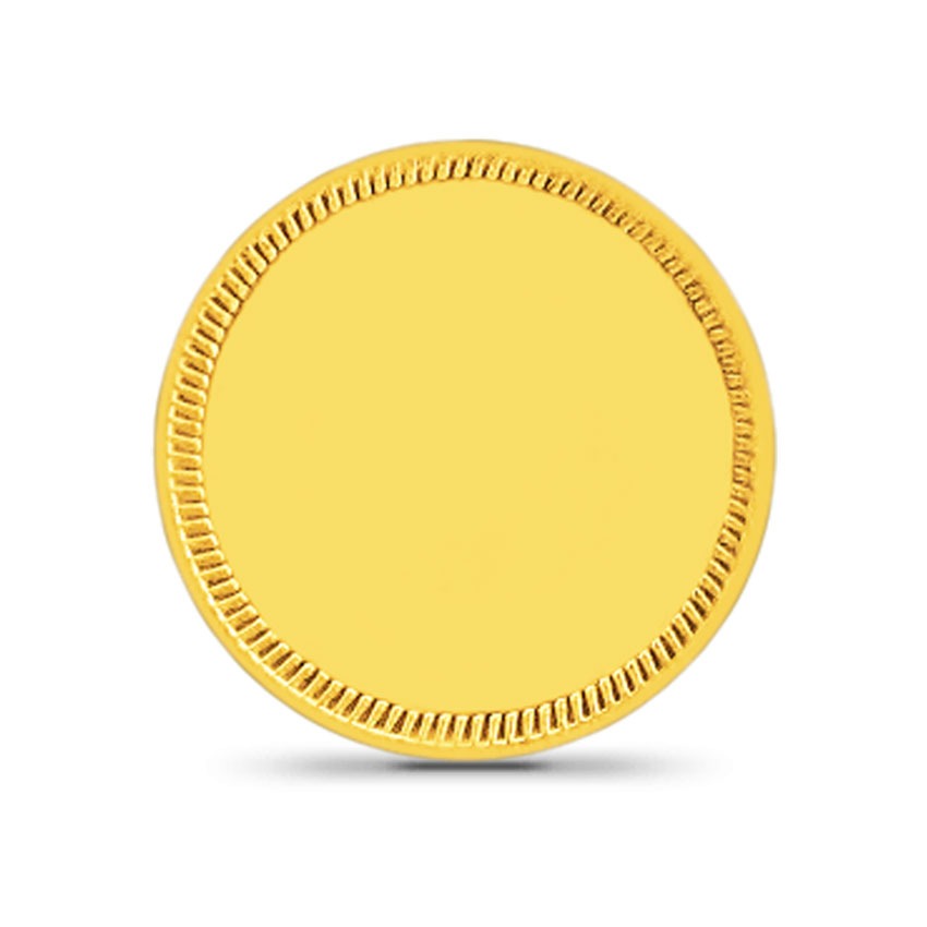 1g, 24Kt Plain Gold Coin