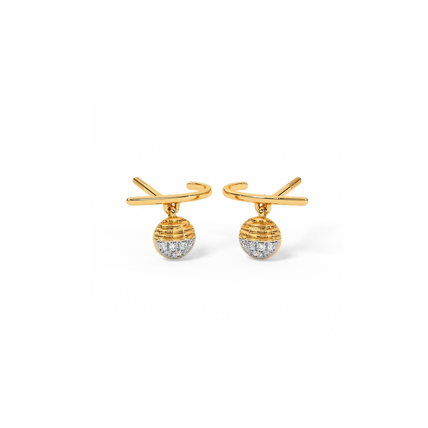 Eclipse Echo Diamond Drop Earrings