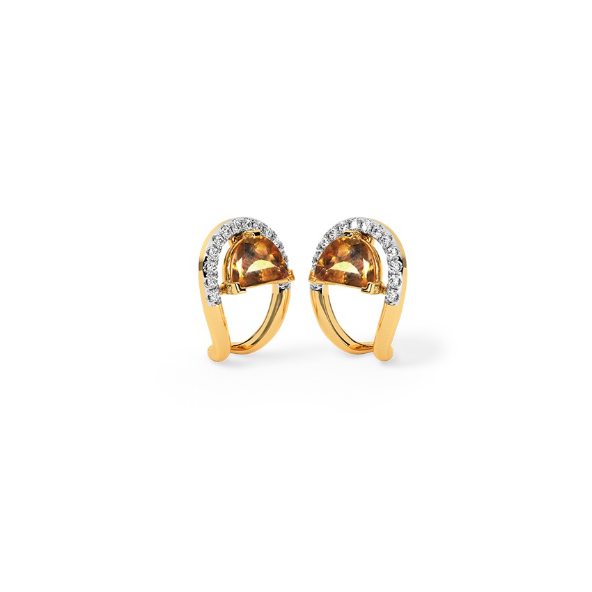 Helio Shine Gemstone Hoop Earrings