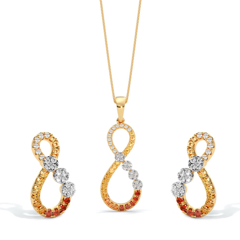 Honey Haze Gemstone Pendant Set