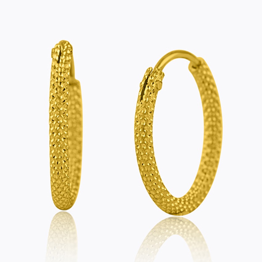 Esha 22KT Gold Hoop Earrings