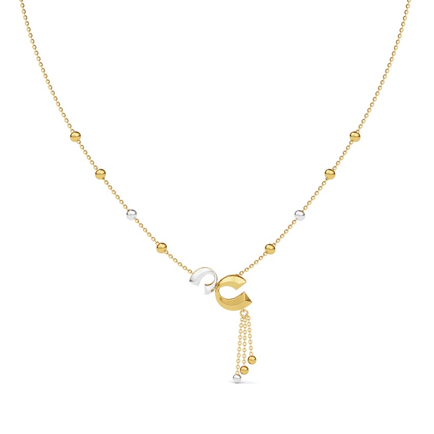 Sharvya 22KT Gold Lariat Necklace