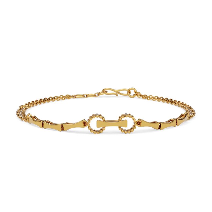 Ivashree 22KT Gold Chain Bracelet