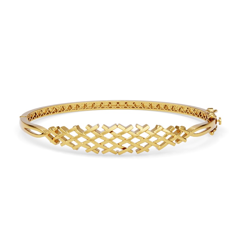 Navithya 22KT Gold Oval Bracelet