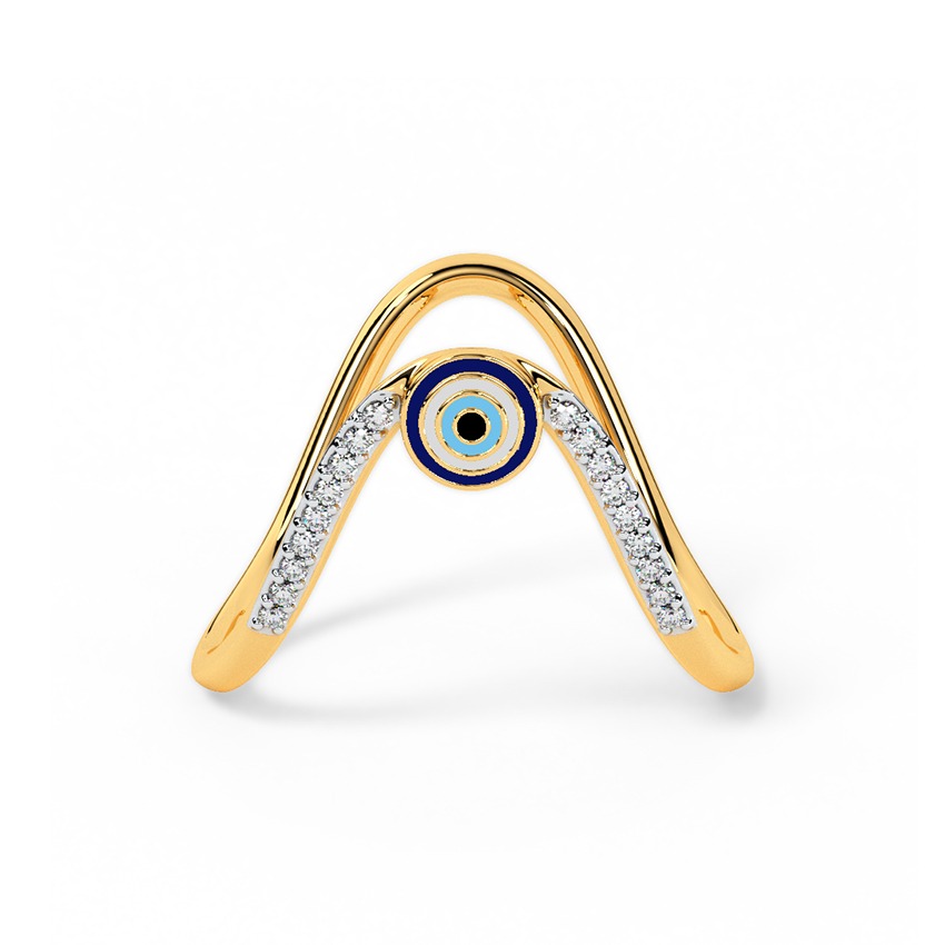 Smart Evil Eye Diamond Vanki Ring