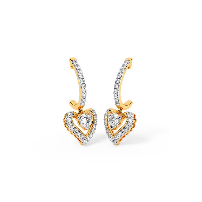 Enduring Love Solitaire Hoop Earrings
