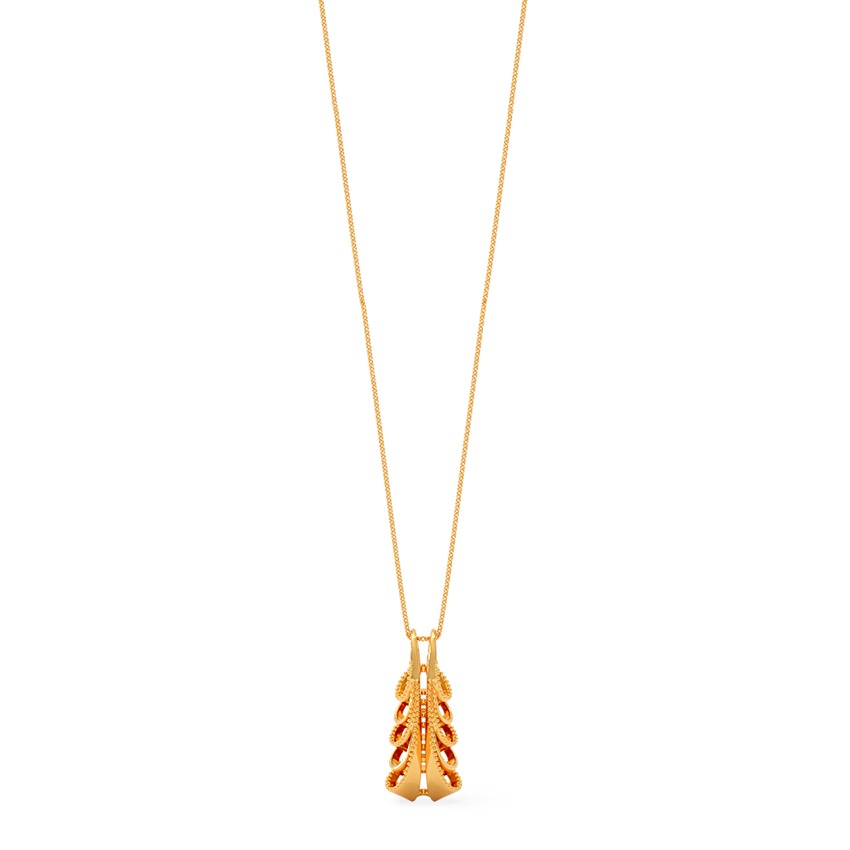 Golden Pine Gold Pendant