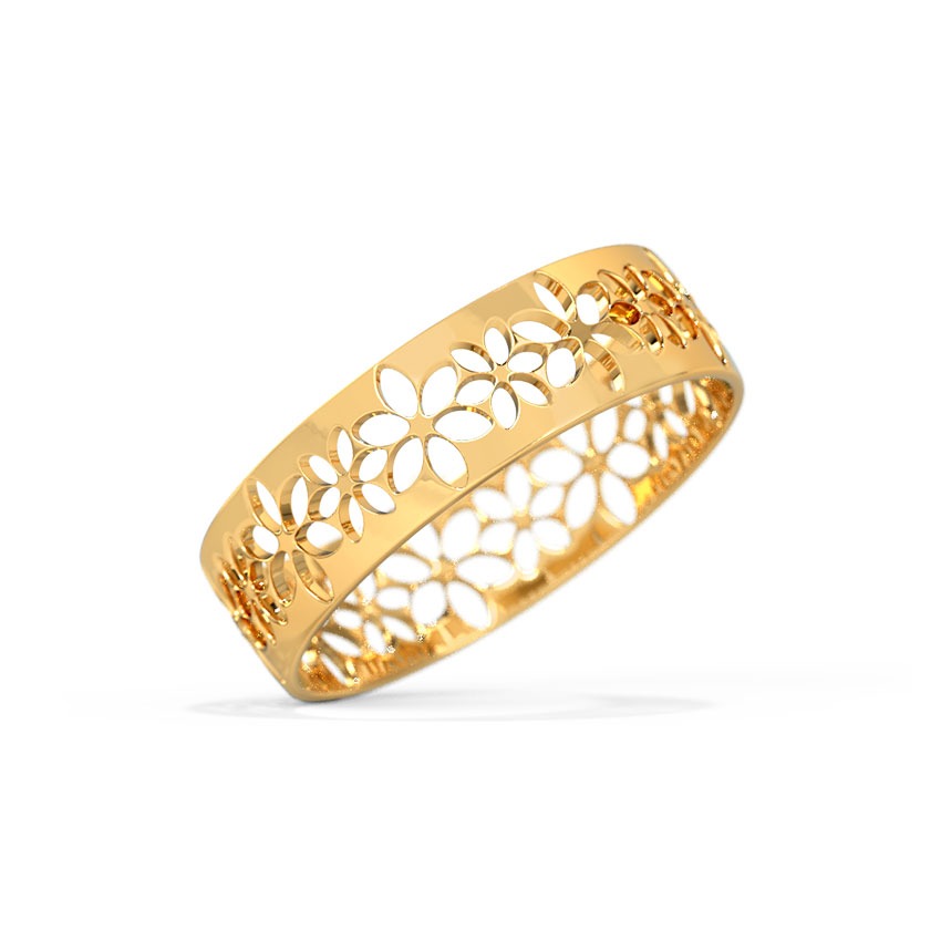 Floret Cutout Gold Band