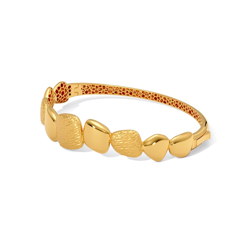 Cubical Trail Gold Bracelet
