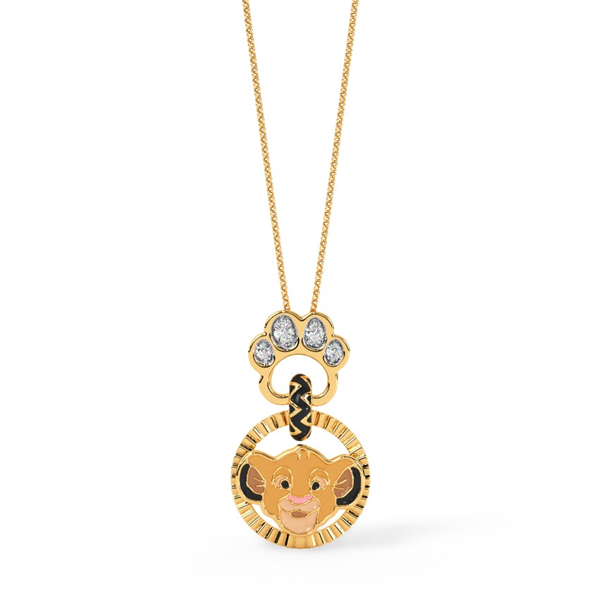 Disney's Lion King Simba Paw Diamond Pendant