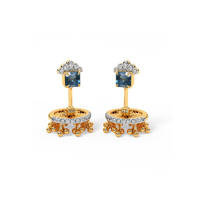 Taaj Gemstone Jhumki Earrings