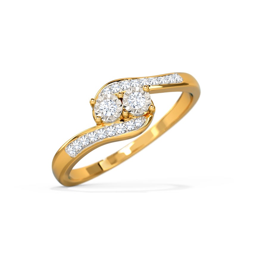 Wave Miracle Plate Diamond Ring