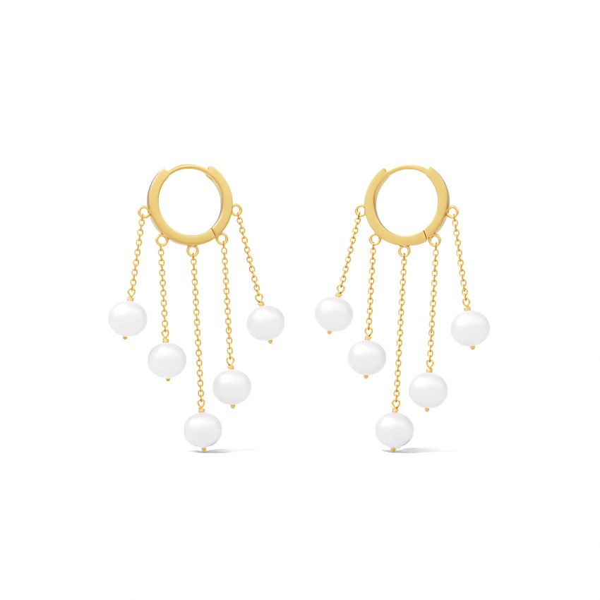 Zivanya 22KT Gemstone Drop Earrings