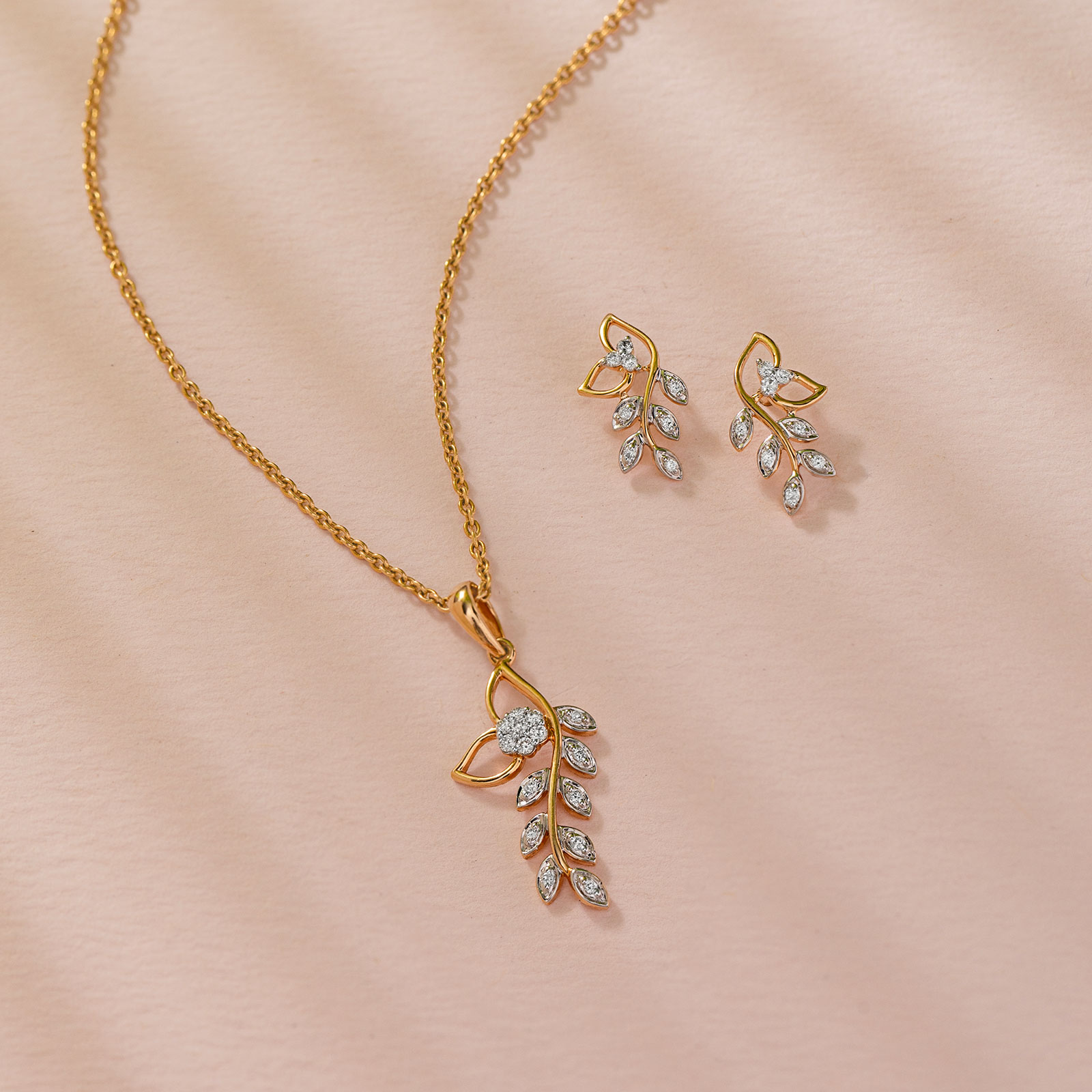 Classic Leaves Diamond Matching Set