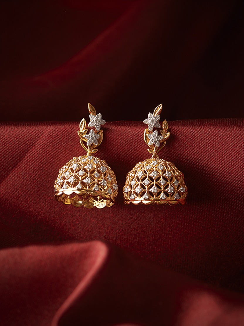 gold diamond earrings