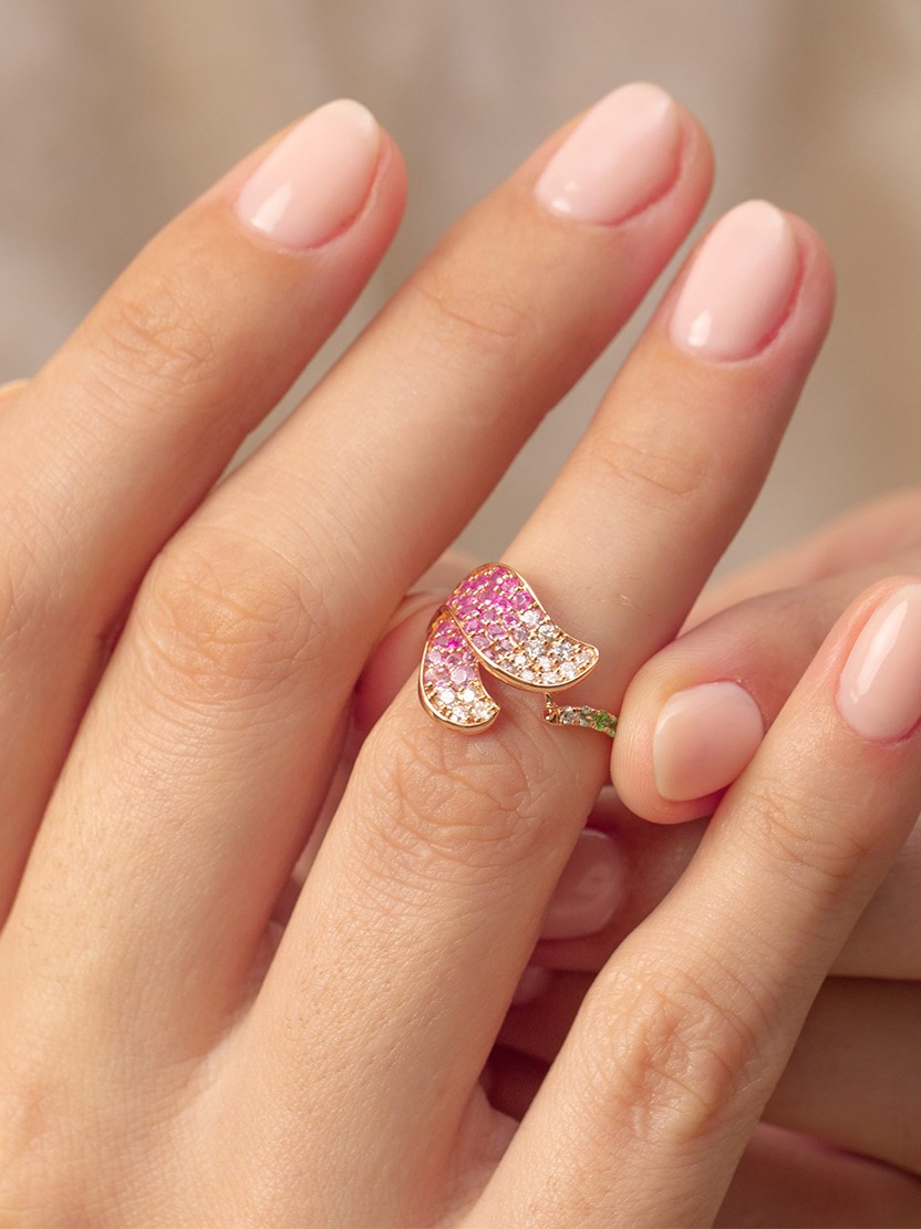 green stone in ring