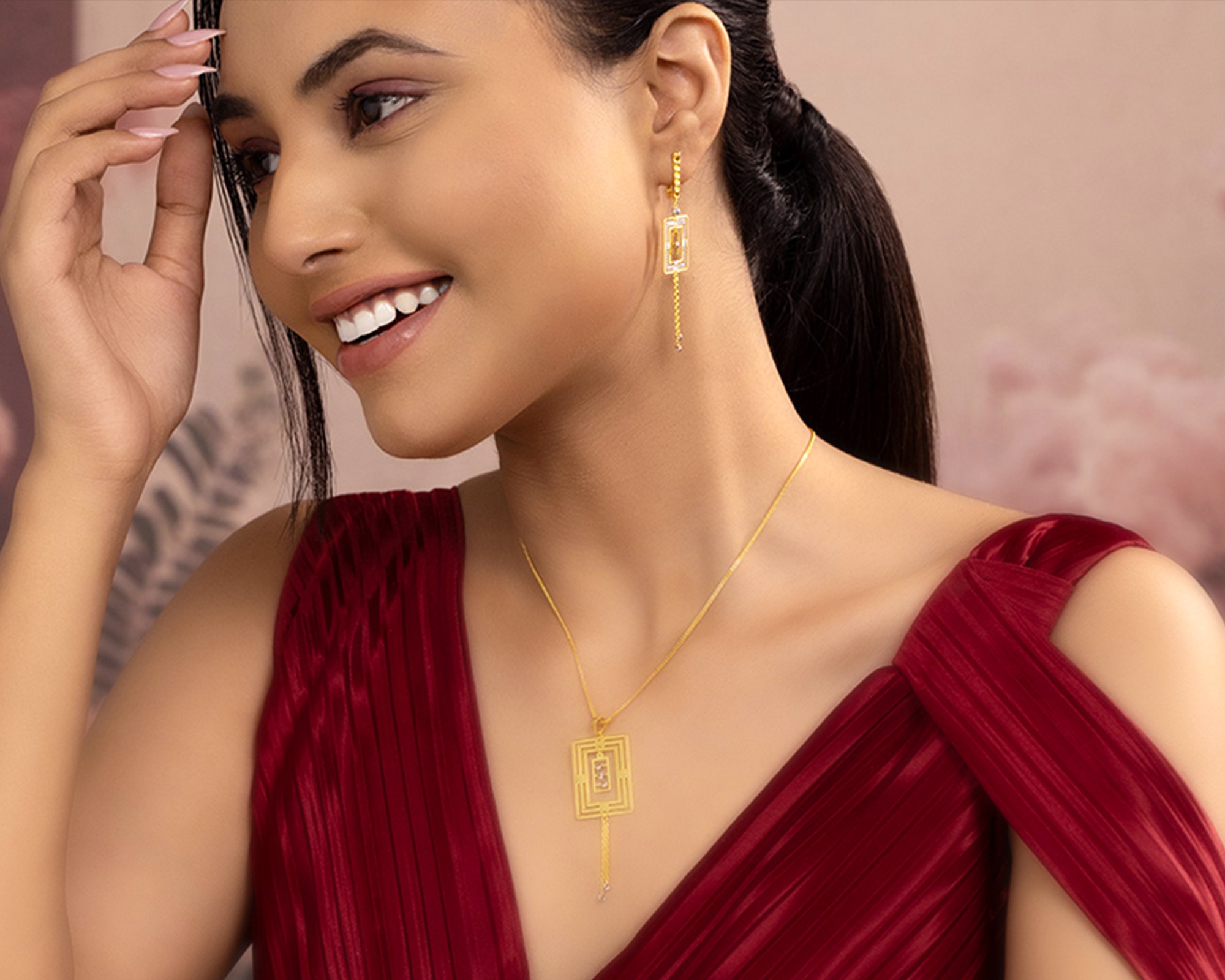 wedding earrings gold