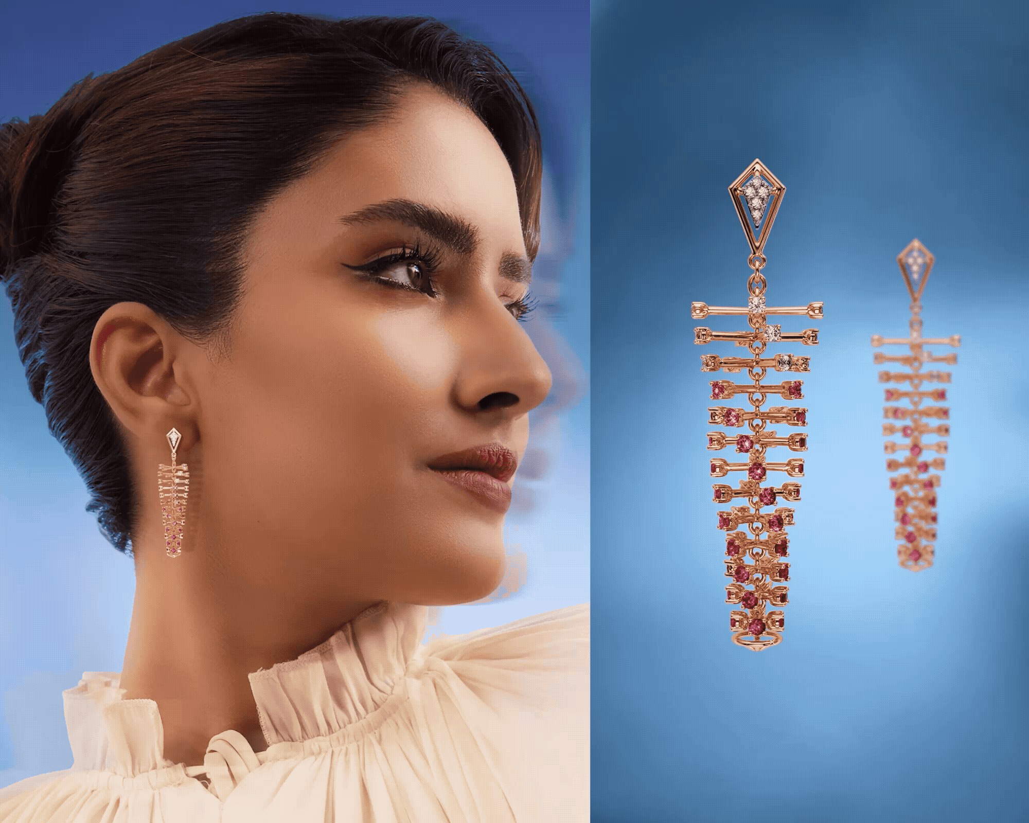 swirl drop earrings