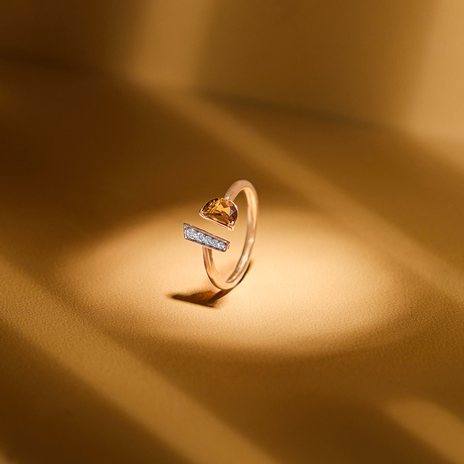 Solstice Light Gemstone Open Ring