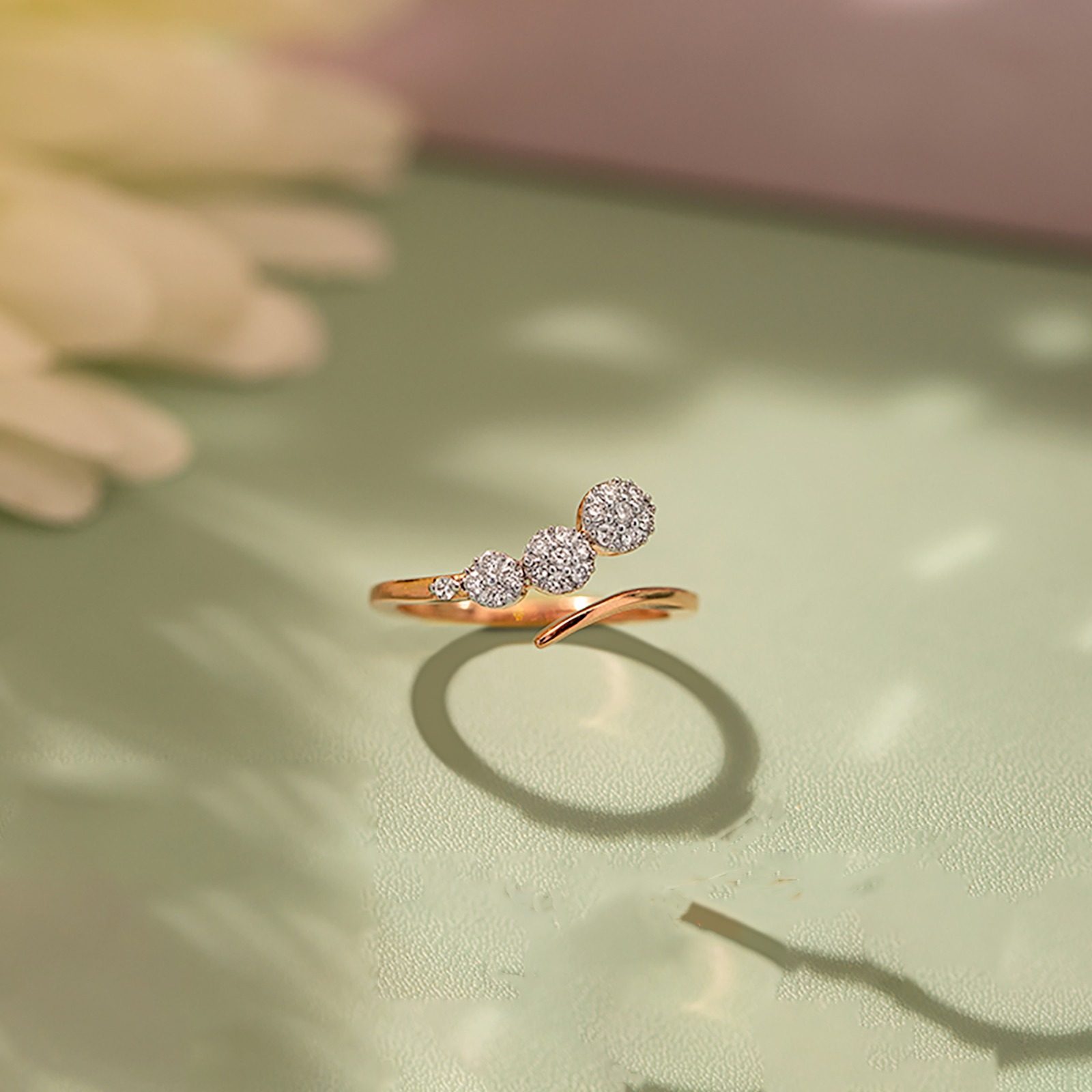 Trine Cluster Diamond Ring