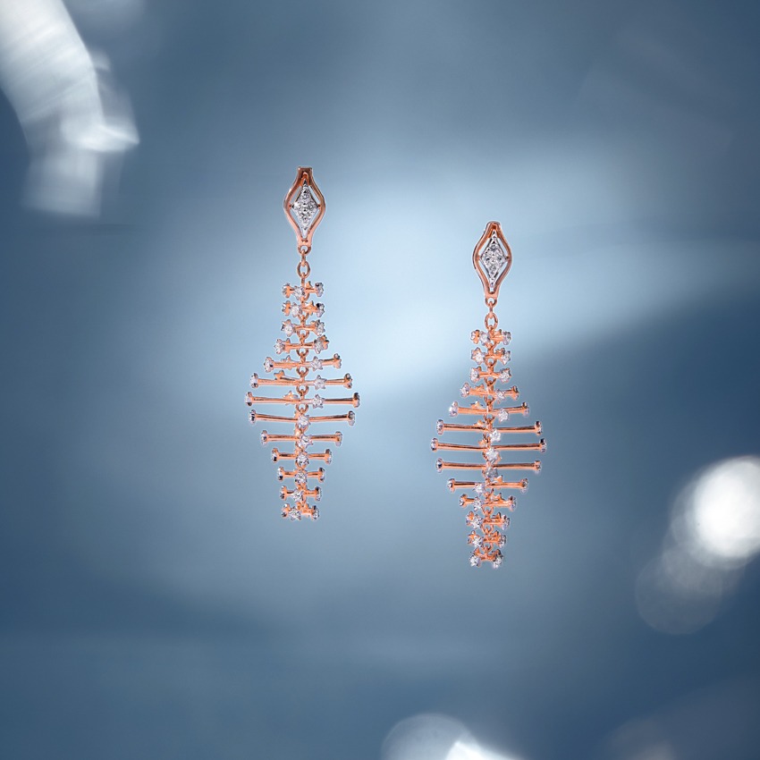 Whisper in Motion Diamond Drop Earrings